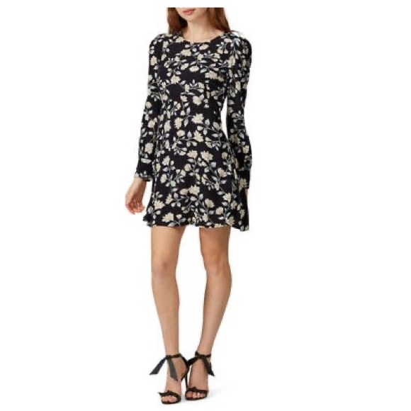 Flynn Skye Lydia Min Floral Long Sleeves Mini Dress size Small - Picture 2 of 6